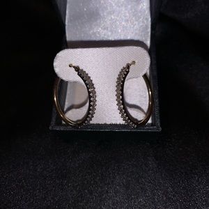 Diamond Hoop Earrings
